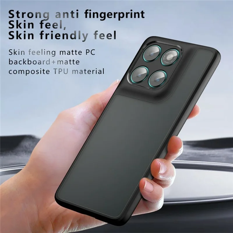 Groothandel voor Motorola Edge 60 Fusion 5G hoesje Skin-Touch TPU + PC matte telefoonhoes, Transparant Zwart
