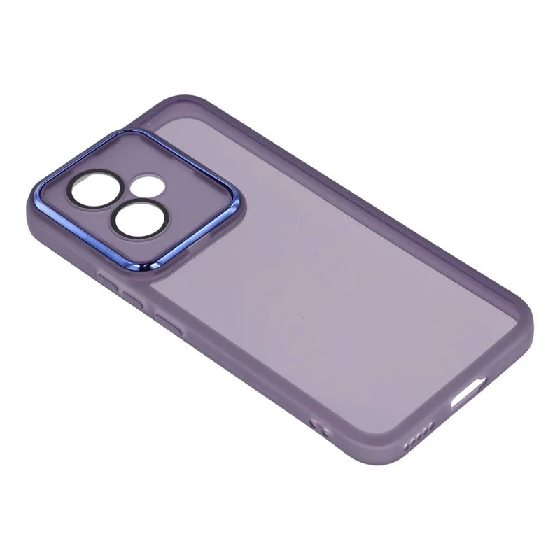 Fodral för Honor 400 5G (Global) med elektropläterad kameraram TPU-täckning – Transparent lila