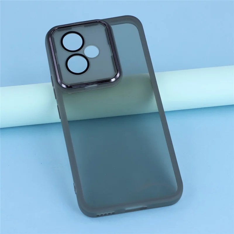 For Honor 400 5G (Global) Case Electroplated Camera Frame TPU Phone Cover - Transparent Black