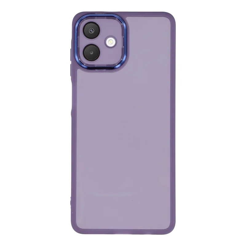 Funda para Samsung Galaxy A07 con Marco de Cámara Electrodepositado de TPU - Transparente Morado