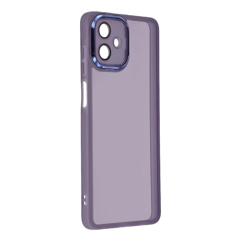 Funda para Samsung Galaxy A07 con Marco de Cámara Electrodepositado de TPU - Transparente Morado