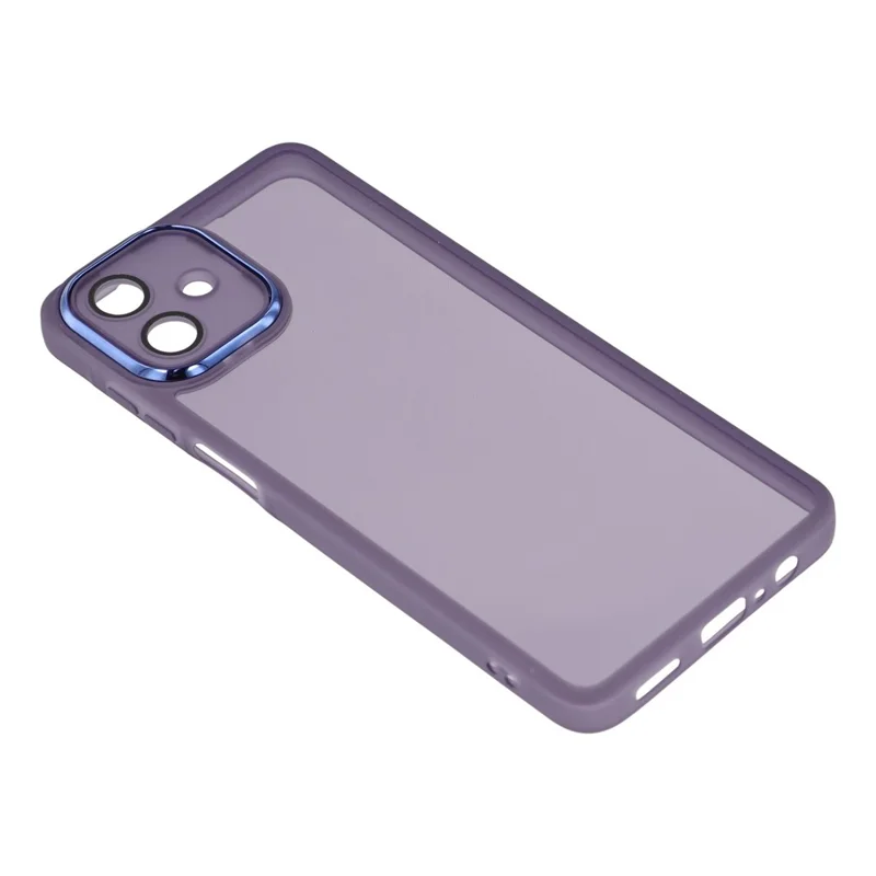 Funda para Samsung Galaxy A07 con Marco de Cámara Electrodepositado de TPU - Transparente Morado