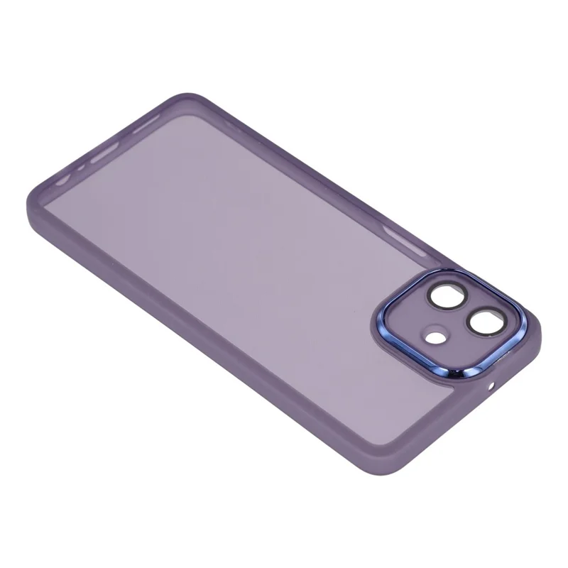 Funda para Samsung Galaxy A07 con Marco de Cámara Electrodepositado de TPU - Transparente Morado