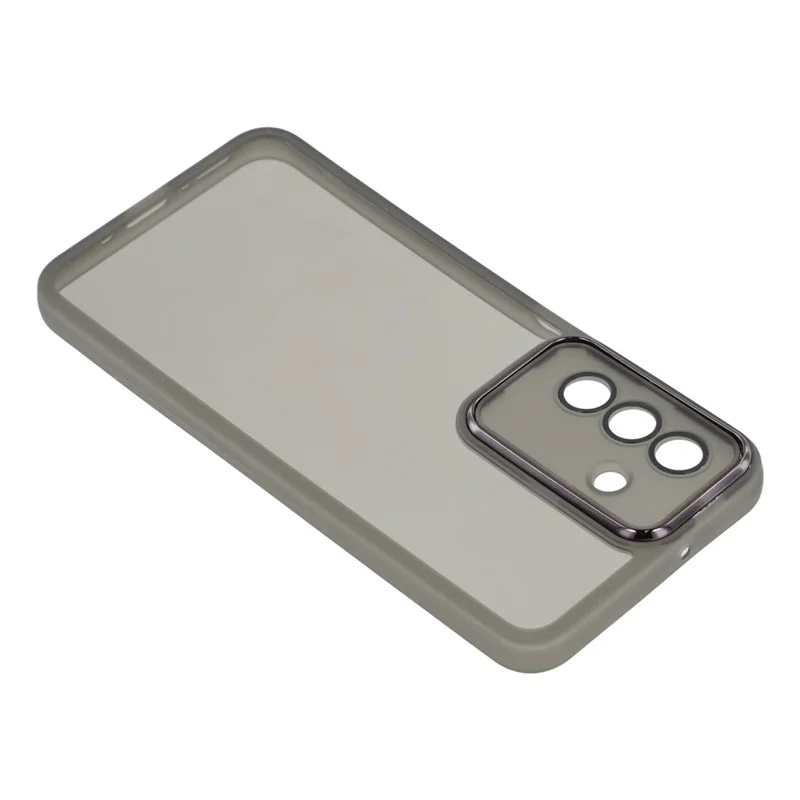 Capa para Samsung Galaxy A17 com Moldura de Câmera Eletroplastizada em TPU - Preto Transparente