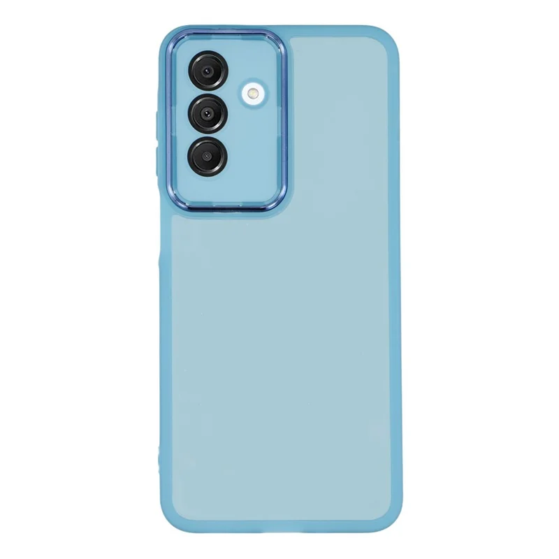 For Samsung Galaxy A17 5G / A17 4G / A26 5G Case Electroplated Camera Frame TPU Phone Cover - Transparent Blue