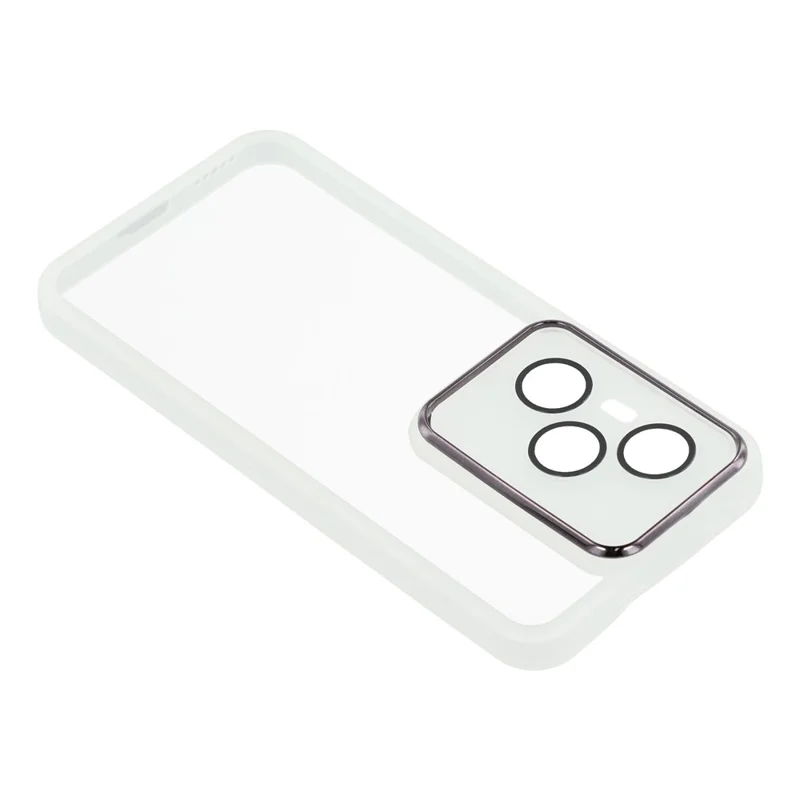 Für Honor 400 Pro 5G (Global) Hülle Elektrolytisch beschichteter Kamera-Rahmen TPU Handyhülle - Transparent Weiß