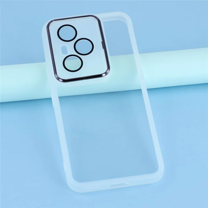 Für Honor 400 Pro 5G (Global) Hülle Elektrolytisch beschichteter Kamera-Rahmen TPU Handyhülle - Transparent Weiß