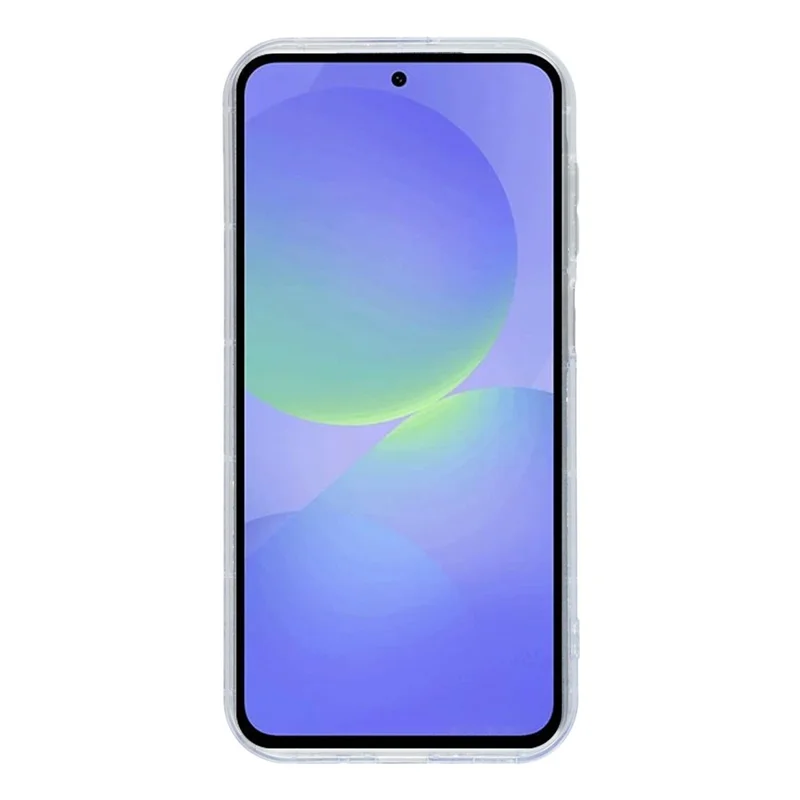 For Samsung Galaxy A56 5G Case Glitter Epoxy Soft TPU Clear Back Cover - Black