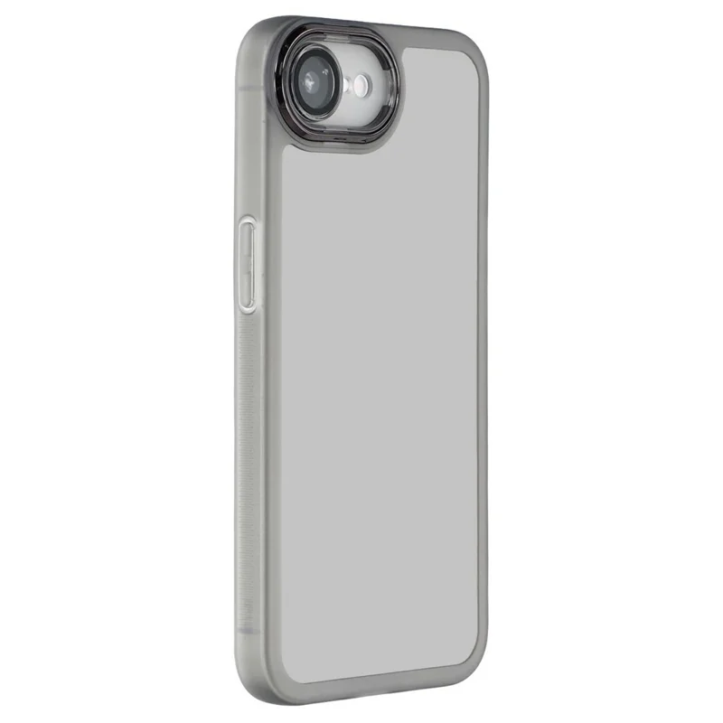 Bulk Purchasing For iPhone 16e Case Electroplated Camera Frame TPU Phone Cover - Transparent Black
