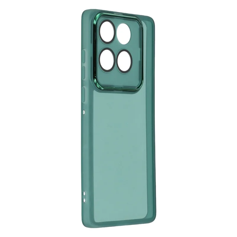 Cover per Motorola Edge 60 5G / 60s 5G / 60 Fusion 5G con Cornice Fotocamera Elettroplaccata - Trasparente Verde