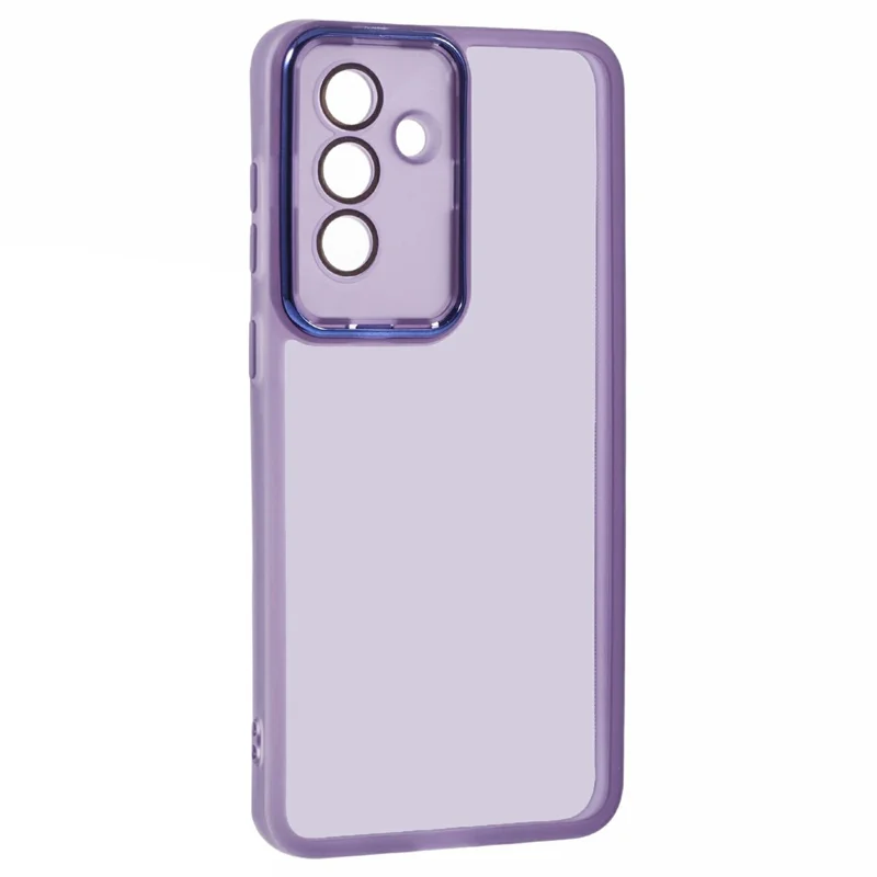 Bulk Purchasing For Samsung Galaxy A26 5G Case Electroplated Camera Frame TPU Phone Cover - Transparent Purple
