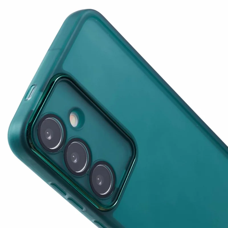 Bulk Purchasing For Samsung Galaxy A15 4G / 5G Case Electroplated Camera Frame TPU Phone Cover - Transparent Green