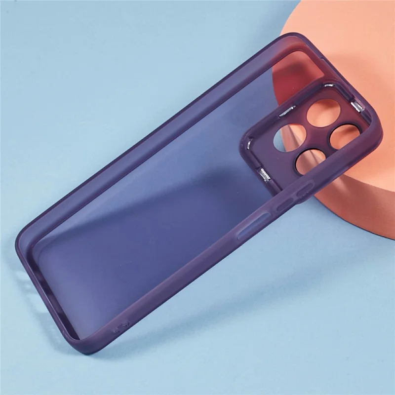 Bulk Purchasing TPU Case for Honor X7c 5G / 4G / Play 60 Plus 5G / 200 Smart 5G Electroplated Camera Frame Phone Cover - Transparent Purple