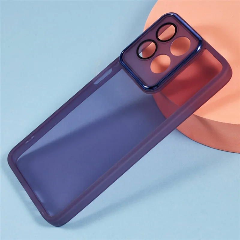 Bulk Purchasing TPU Case for Honor X7c 5G / 4G / Play 60 Plus 5G / 200 Smart 5G Electroplated Camera Frame Phone Cover - Transparent Purple