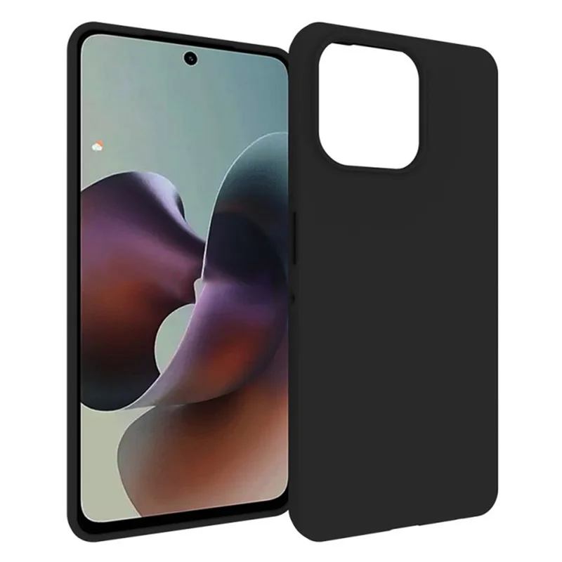 For Motorola Moto G56 5G Case Soft Matte Back TPU Black Phone Cover (Large Cutout)
