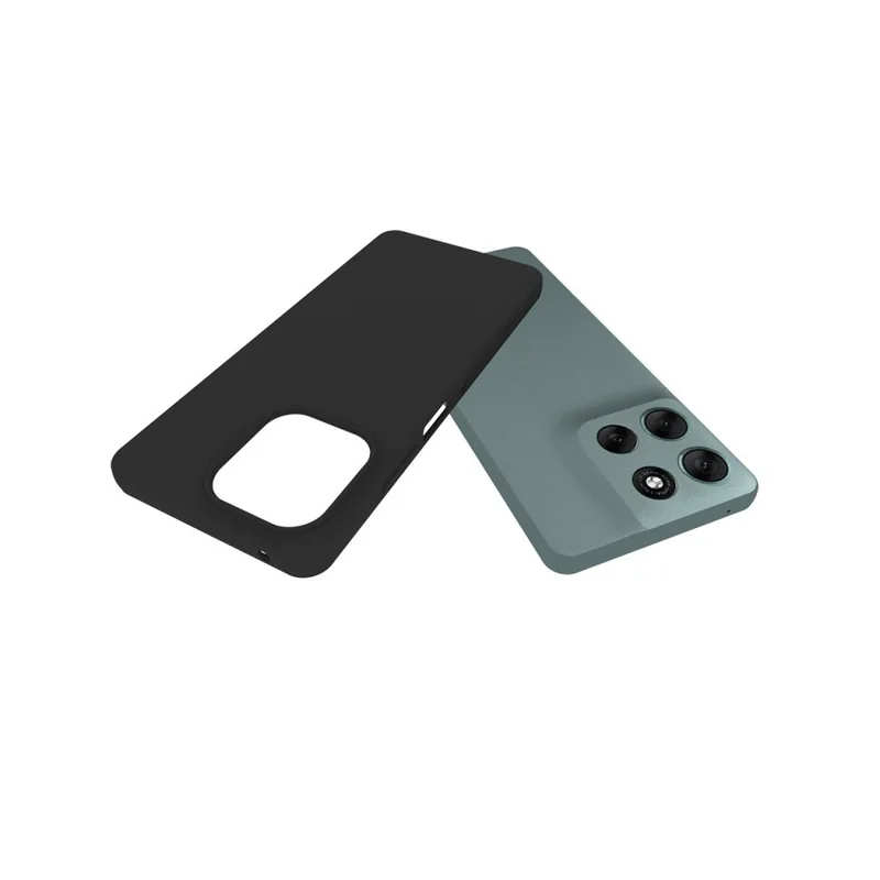 For Motorola Moto G56 5G Case Soft Matte Back TPU Black Phone Cover (Large Cutout)