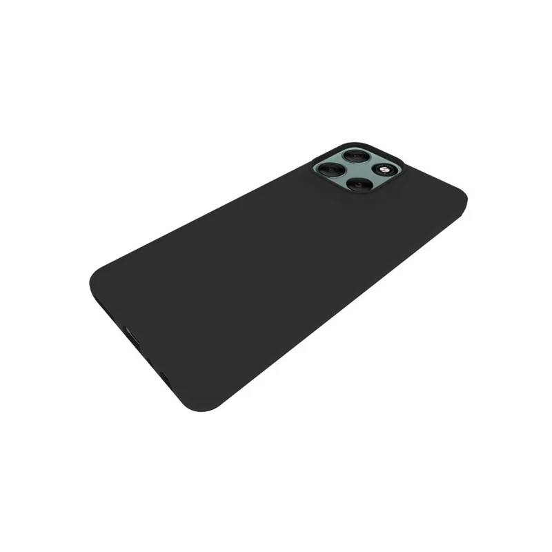 For Motorola Moto G56 5G Case Soft Matte Back TPU Black Phone Cover (Large Cutout)