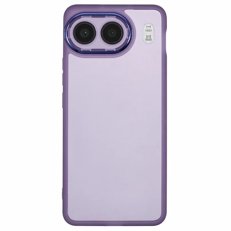 Bulk Purchasing For OnePlus Nord 4 Case Electroplated Camera Frame TPU Phone Cover - Transparent Purple