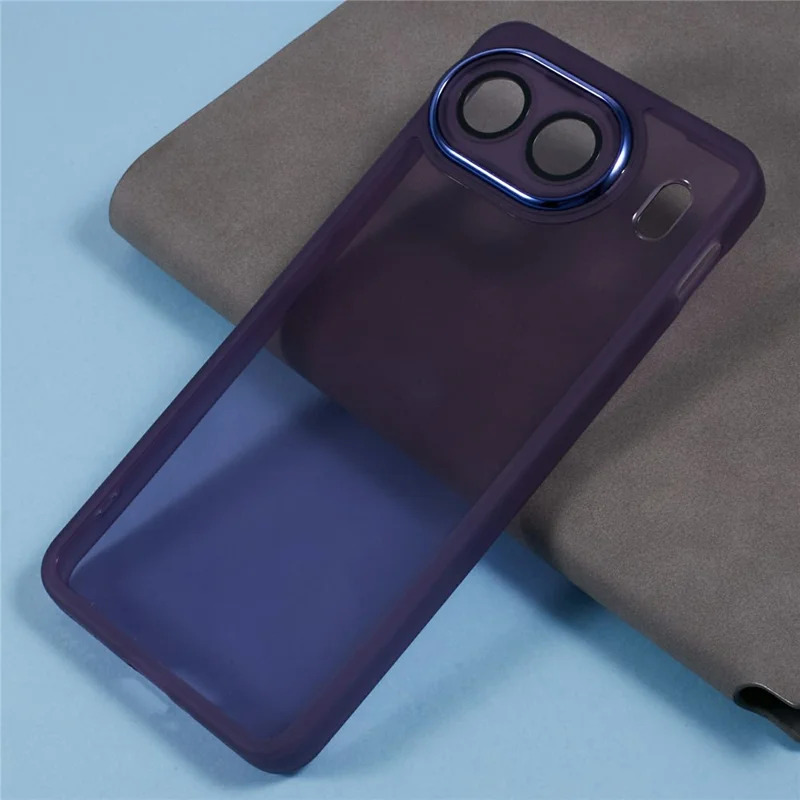 Bulk Purchasing For OnePlus Nord 4 Case Electroplated Camera Frame TPU Phone Cover - Transparent Purple