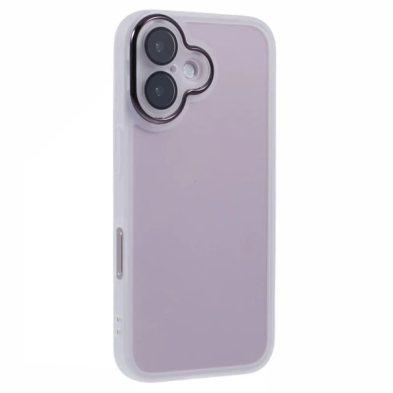 Bulk Purchasing For iPhone 16 Case Electroplated Camera Frame TPU Phone Cover - Transparent White