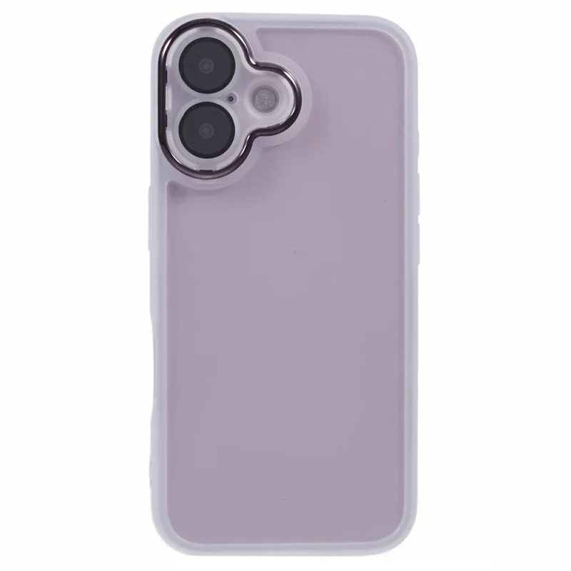 Bulk Purchasing For iPhone 16 Plus Case Electroplated Camera Frame TPU Phone Cover - Transparent White