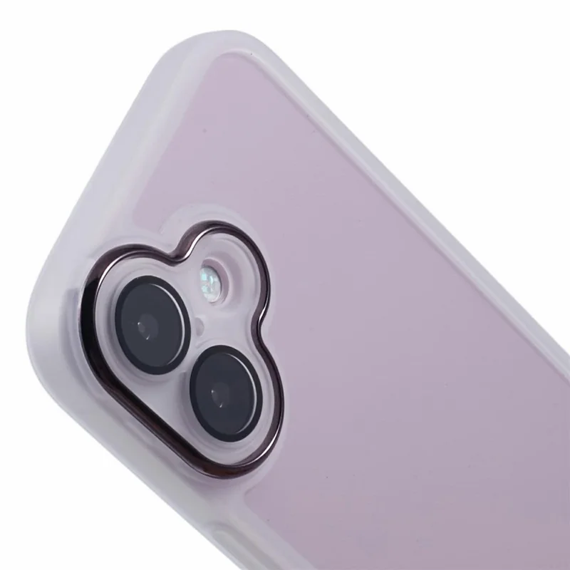 Bulk Purchasing For iPhone 16 Plus Case Electroplated Camera Frame TPU Phone Cover - Transparent White