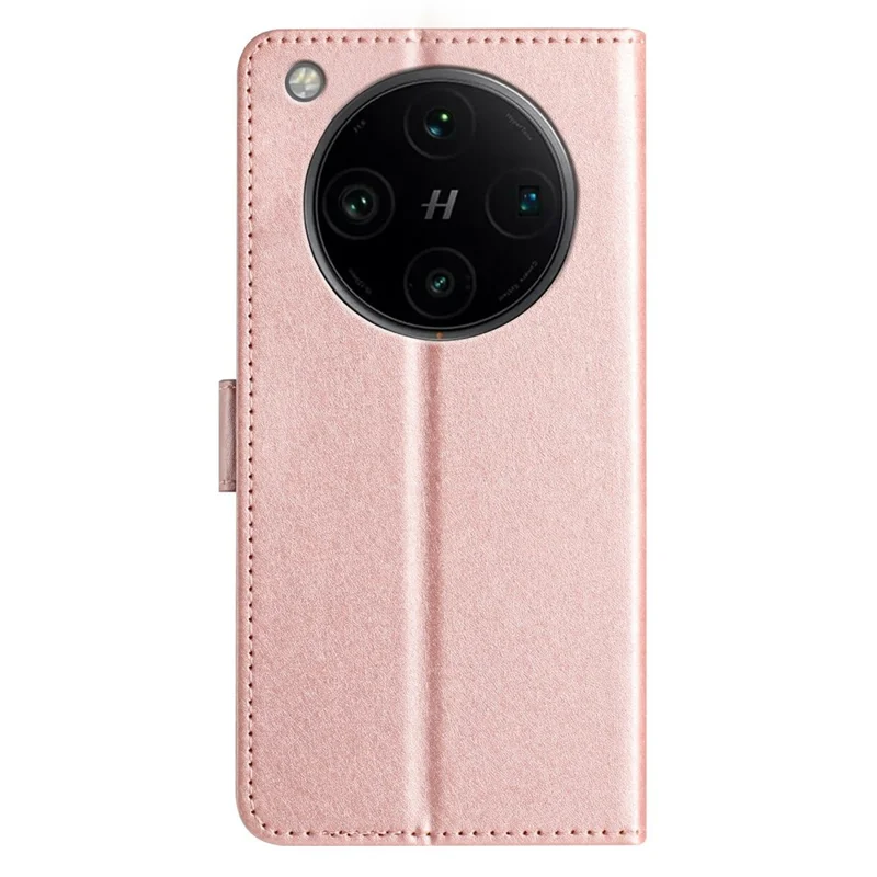 Pour Oppo Find X8 Pro 5G Étui Portefeuille en Cuir Housse de Téléphone avec Fermeture Magnétique - Or Rose