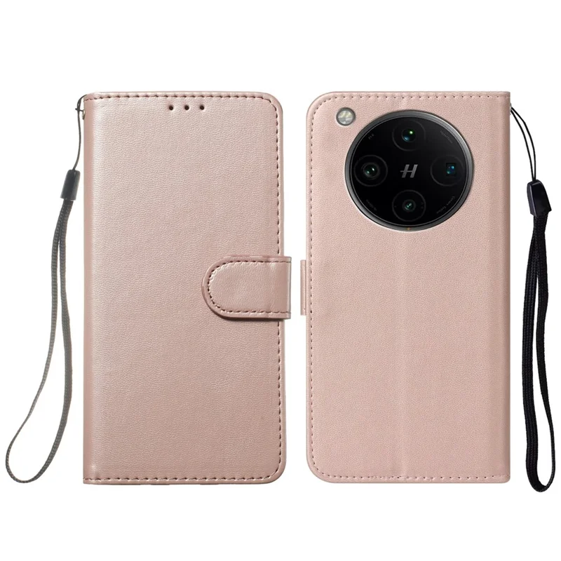Custodia Portafoglio per Oppo Find X8 Pro 5G in Pelle PU con Flip Cover e Porta Carte - Oro Rosa