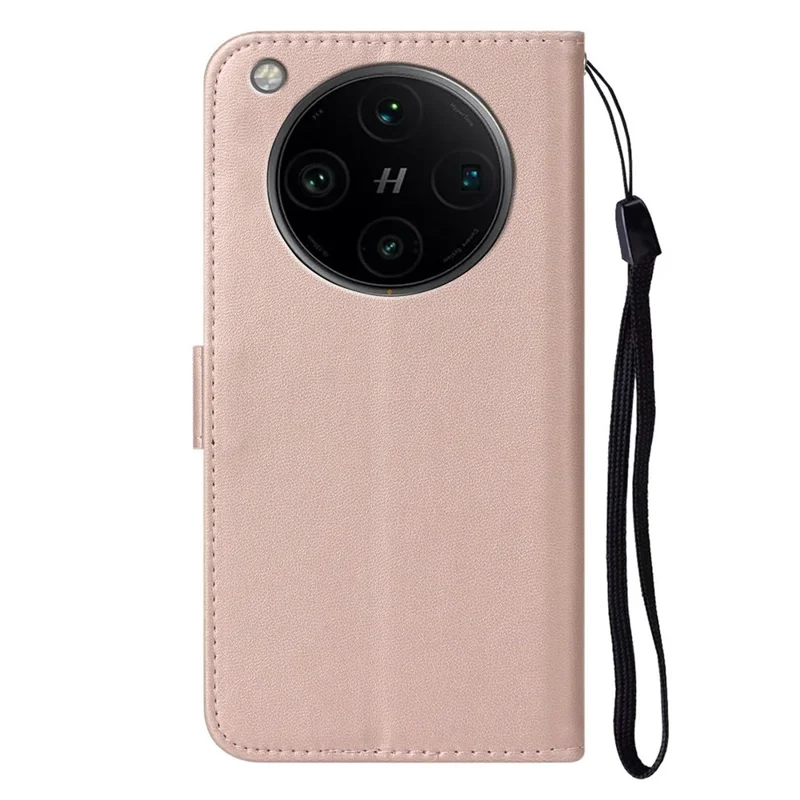 Custodia Portafoglio per Oppo Find X8 Pro 5G in Pelle PU con Flip Cover e Porta Carte - Oro Rosa