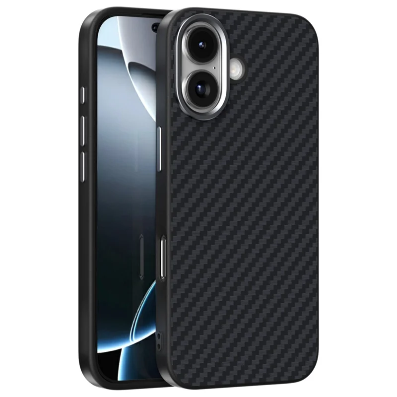 ABEEL For iPhone 17 Case Compatible with MagSafe Carbon Fiber Texture Back Cover - Black