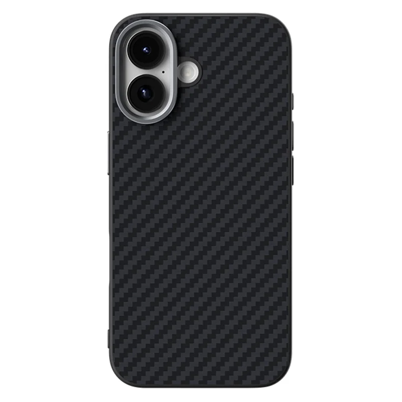 ABEEL For iPhone 17 Case Compatible with MagSafe Carbon Fiber Texture Back Cover - Black