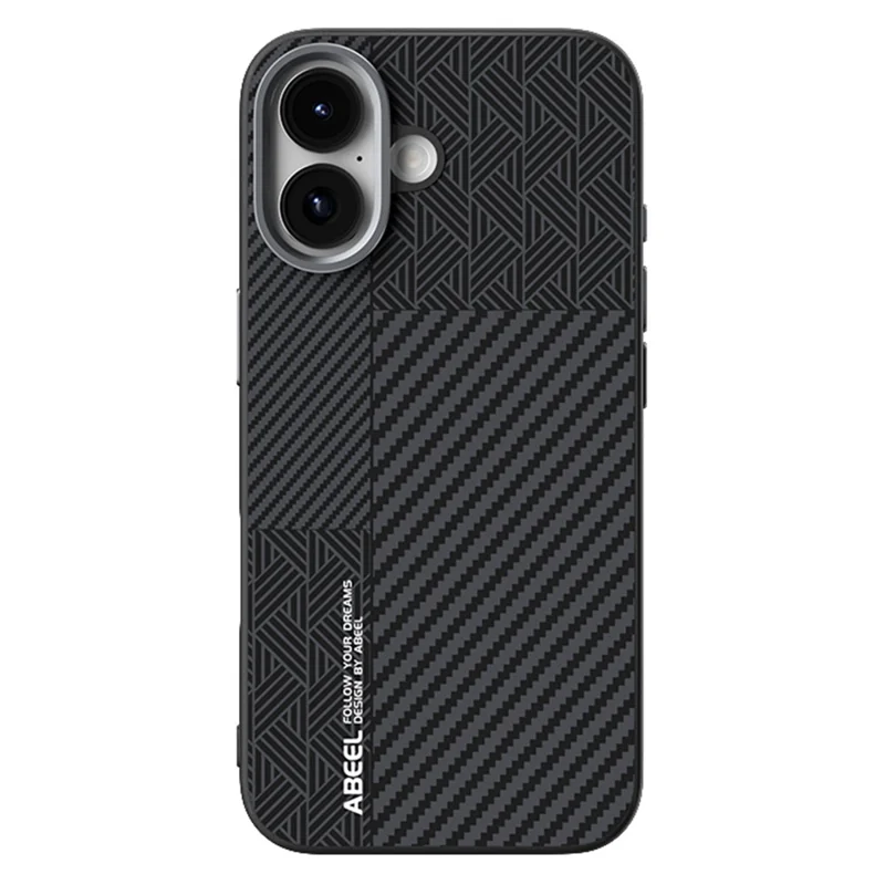 ABEEL Hülle für iPhone 17 PC + TPU + Aluminiumlegierung + PU-Leder Handyhülle Kompatibel mit MagSafe - Textur 1