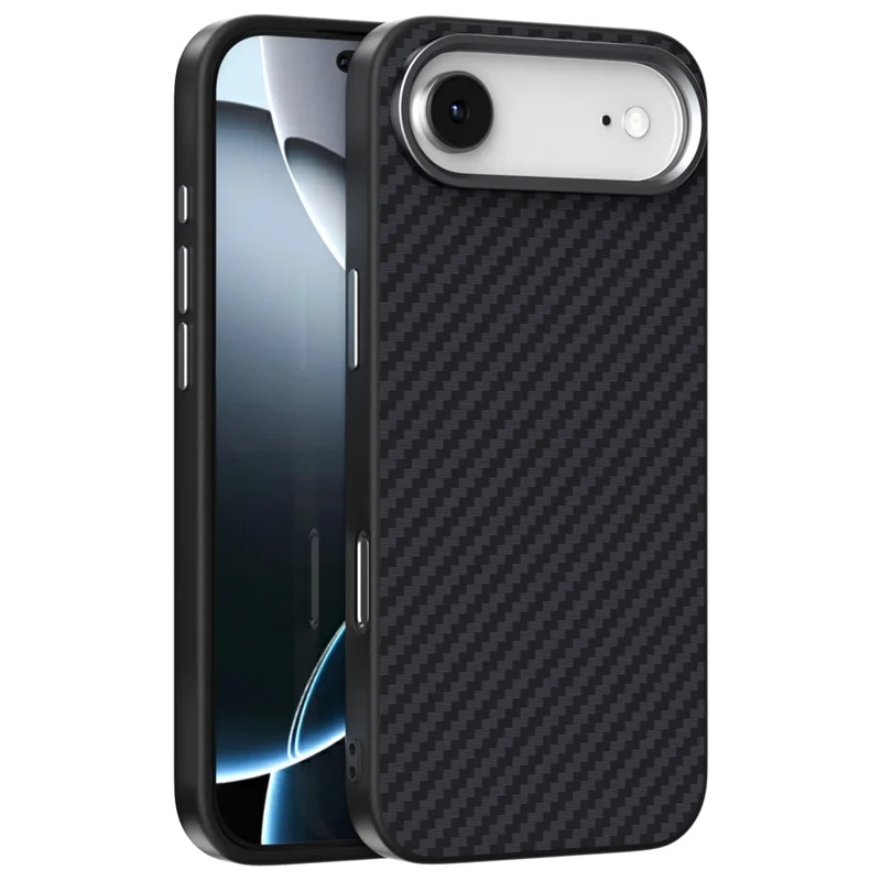 ABEEL For iPhone Air Case Compatible with MagSafe Carbon Fiber Texture Back Cover - Black