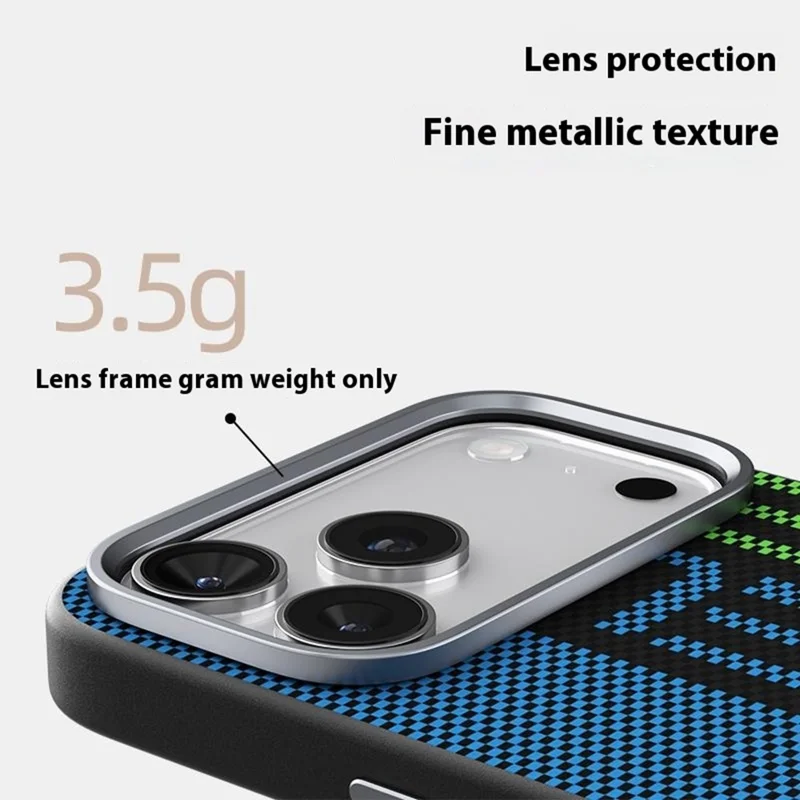 ABEEL Para Funda iPhone 17 Pro Max Compatible con MagSafe, Diseño Impreso PC TPU Aleación de Aluminio Funda de Cuero para Móvil - Número 1 Excepcional