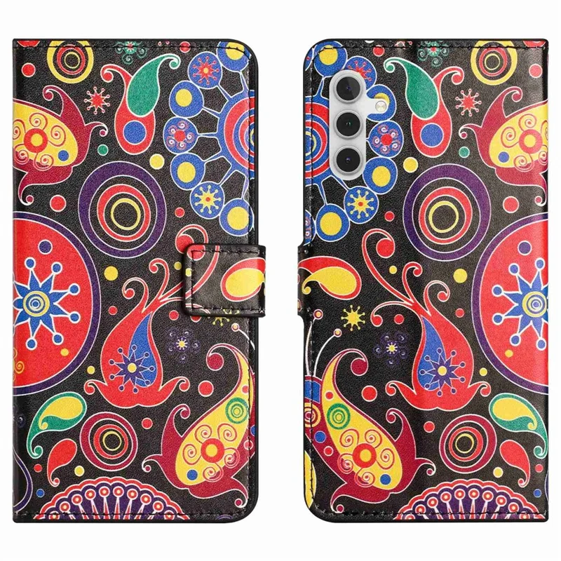 Shockproof Case for Samsung Galaxy A14 5G / A14 4G Wallet Phone Case Pattern Printing PU Leather Folio Flip Cover with Stand - Jelly Fish