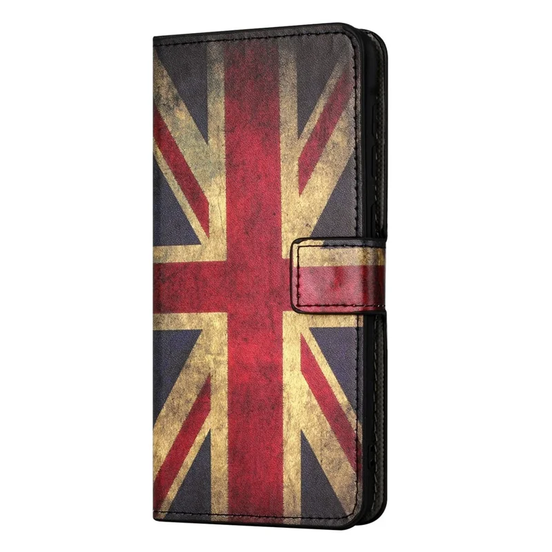 Shockproof Case for Samsung Galaxy A14 5G / A14 4G Wallet Phone Case Pattern Printing PU Leather Folio Flip Cover with Stand - Union Jack