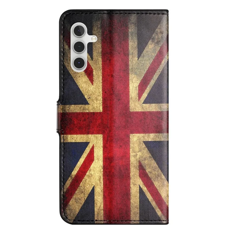 Shockproof Case for Samsung Galaxy A14 5G / A14 4G Wallet Phone Case Pattern Printing PU Leather Folio Flip Cover with Stand - Union Jack