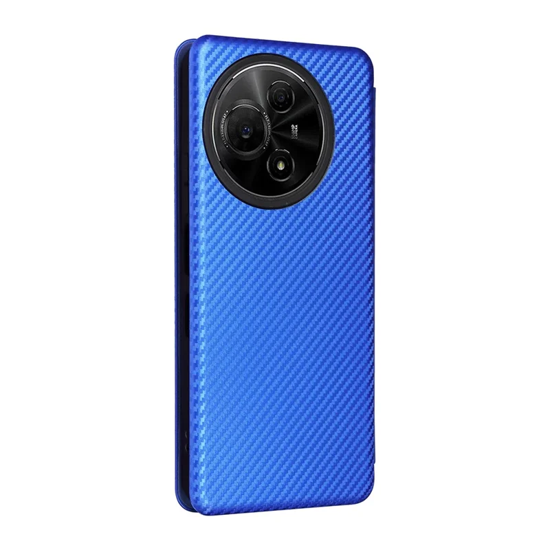 Funda de piel de PU a prueba de golpes con textura de fibra de carbono para TCL 60 NxtPaper 4G - Azul