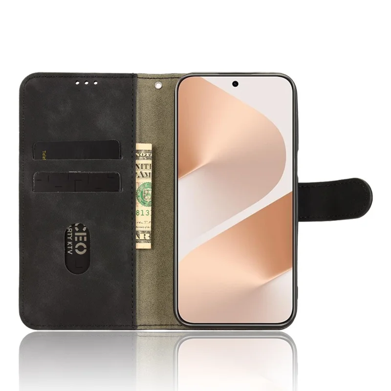 Capa de Couro para Huawei Pura 80 - Estilo Couro, Antiderrapante, Carteira Flip, Capa de Telefone - Preto