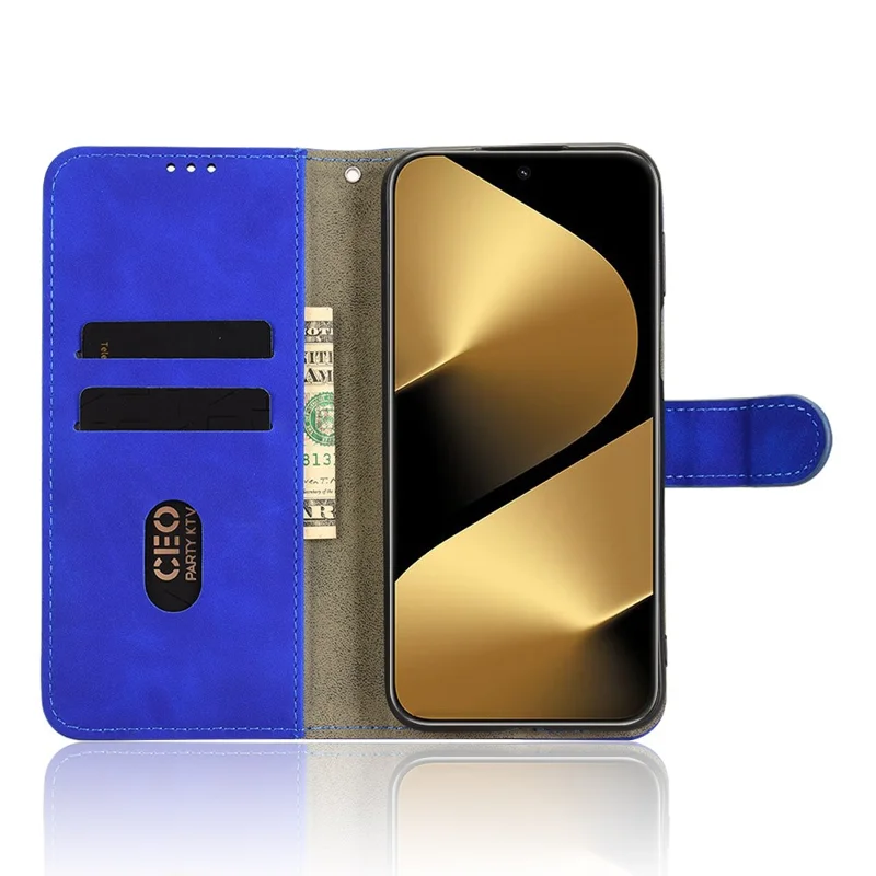 Чехол для Huawei Pura 80 Ultra из искусственной кожи, устойчивый к падениям, с бумажником и откидной крышкой - синий