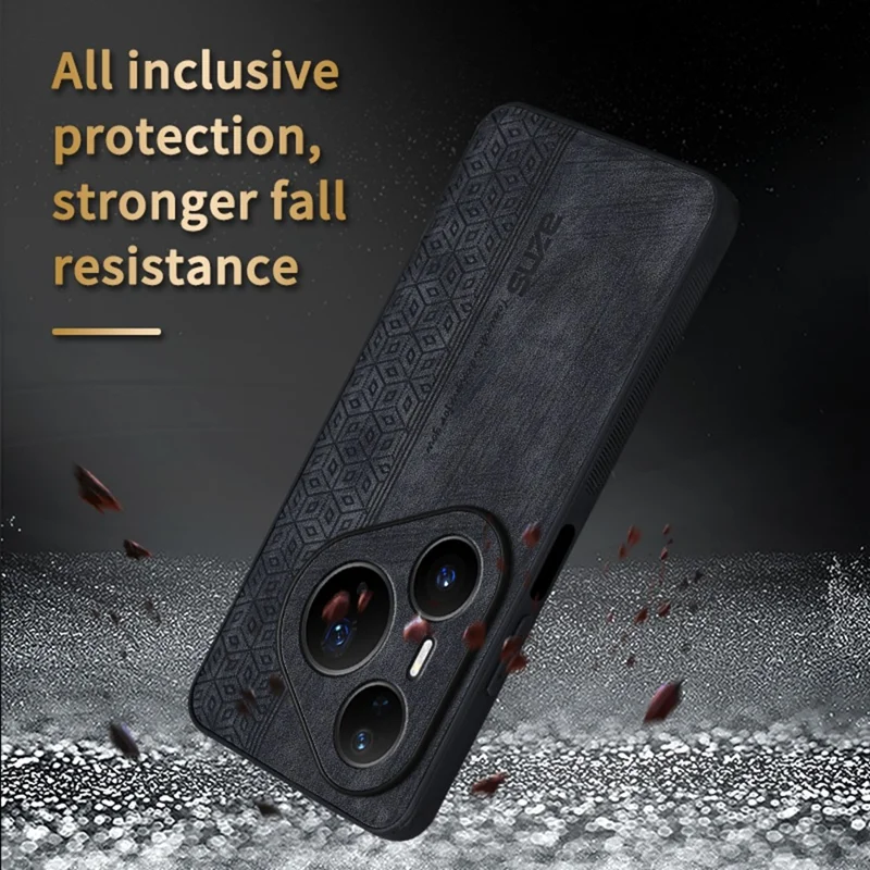 Capa AZNS para Huawei Pura 80 Pro - Couro PU Protetora com Revestimento de TPU - Marrom