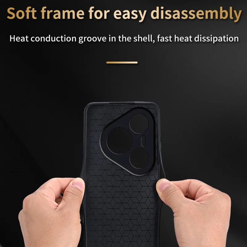 Capa AZNS para Huawei Pura 80 Pro - Couro PU Protetora com Revestimento de TPU - Marrom