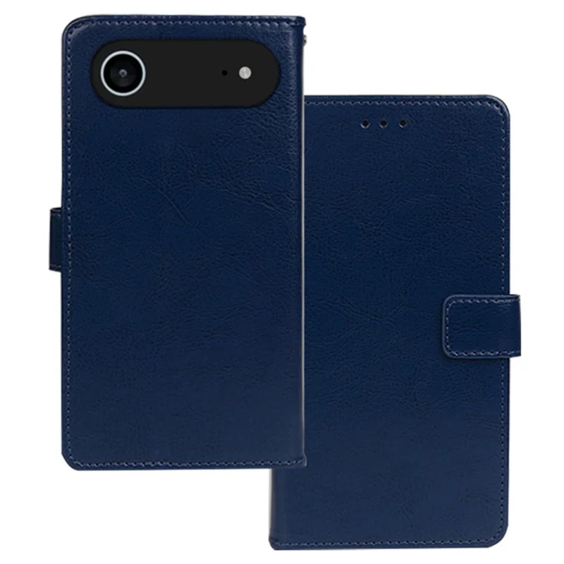 IDEWEI Für iPhone 17 Lufthülle Brieftasche Lederhandy-Abdeckung Crazy Horse Textur - Blau