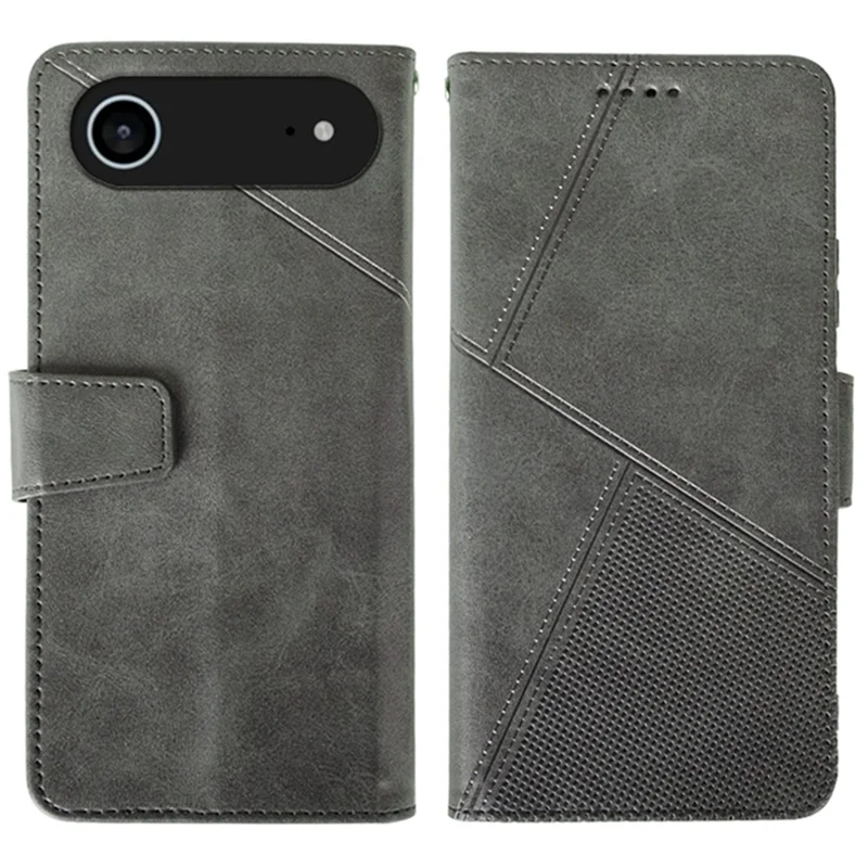 IDEWEI Per iPhone 17 Custodia in pelle Portafoglio Custodia per telefono Supporto Texture vitello - Grigio