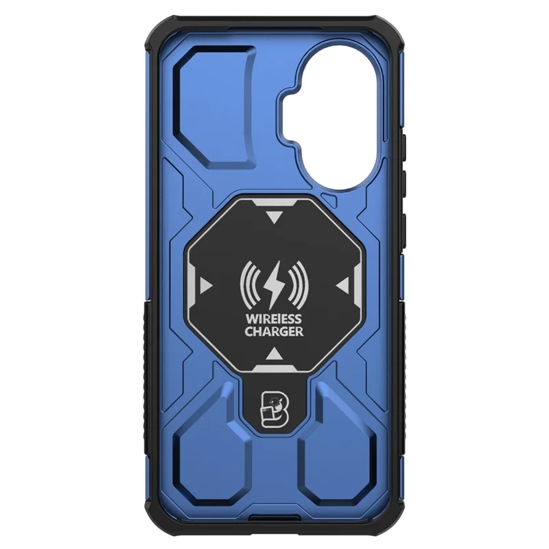 For Xiaomi Poco F7 5G / Redmi Turbo 4 Pro 5G Magnetic Case Rotating Metal Kickstand PC + TPU Phone Back Cover - Dark Blue
