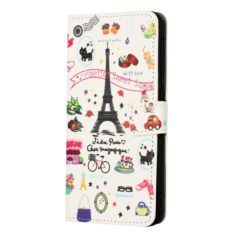 For Xiaomi Redmi A1 4G / A2 4G Pattern Printing PU Leather Phone Case Flip Stand Magnetic Closure Shockproof Wallet Cover - Iron Tower