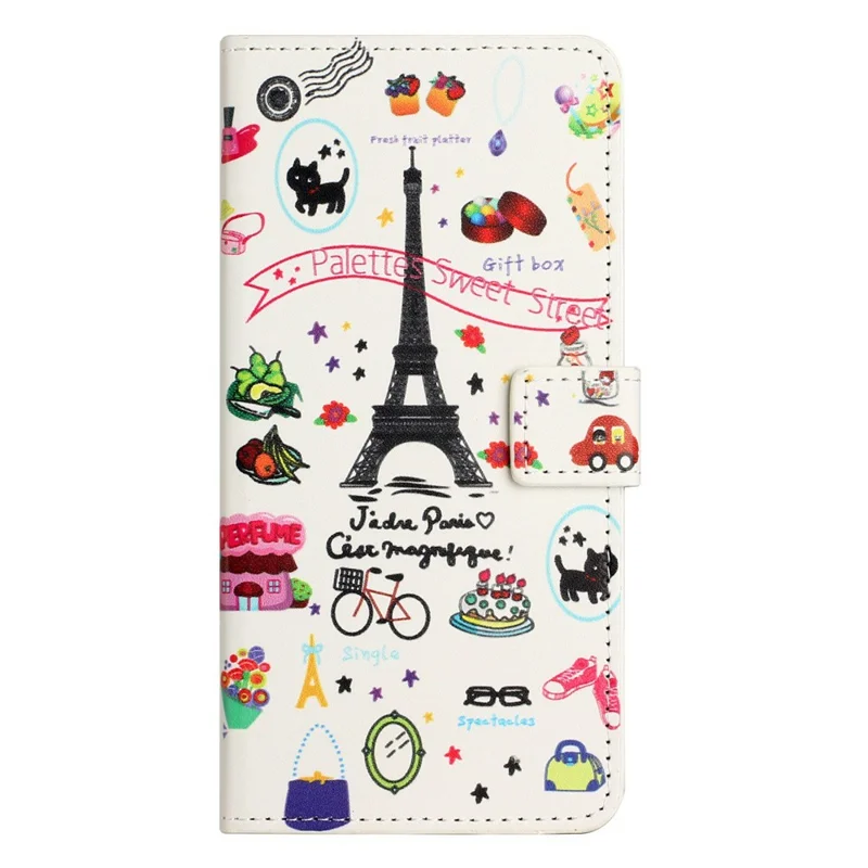 For Xiaomi Redmi A1 4G / A2 4G Pattern Printing PU Leather Phone Case Flip Stand Magnetic Closure Shockproof Wallet Cover - Iron Tower