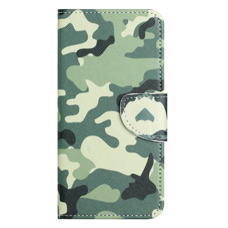 For Honor 400 Pro 5G (Global) Case Pattern Printing Cross Texture Leather Phone Cover - Camouflage