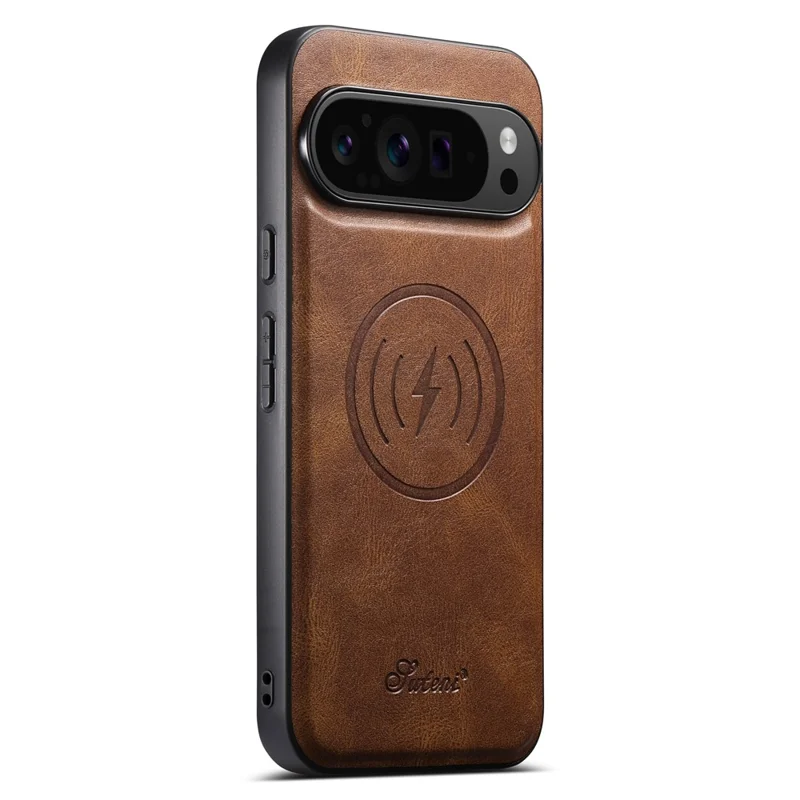 SUTENI H15 For Google Pixel 9 Pro XL Case Compatible with MagSafe Detachable Card Holder Phone Cover - Brown