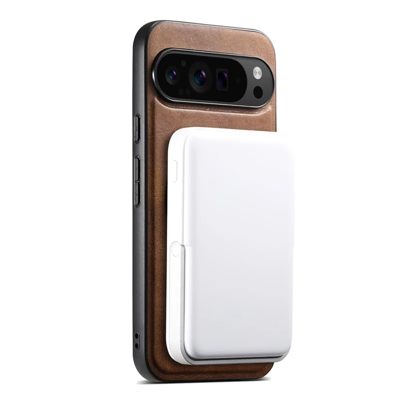SUTENI H15 For Google Pixel 9 Pro XL Case Compatible with MagSafe Detachable Card Holder Phone Cover - Brown